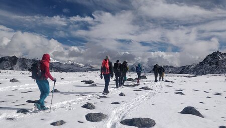 Passüberquerung bei Schnee