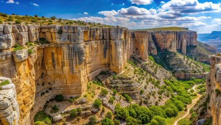 Majestätische und hoch aufragende Felswände der Schlucht Avakas, Zypern, Schlucht, Avakas, Zypern, Felsen, Klippen, hohe Mauern, Natur