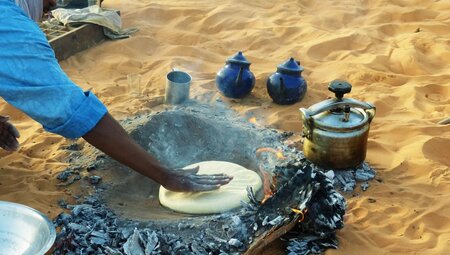 Algerien Wueste Lager Sand Brot