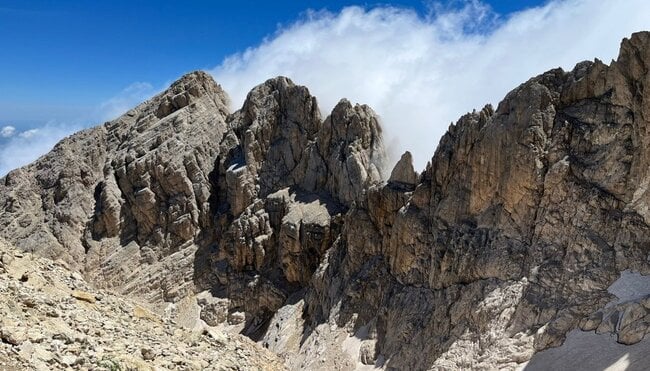 Blick aufs Gebirgsmassiv Gran Sasso