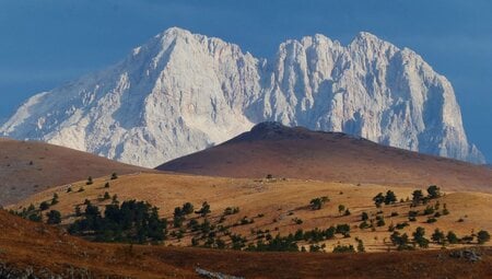 Italien  Abruzzen  Blick auf den Gran Sasso