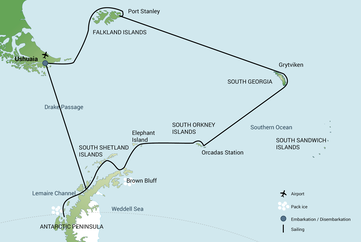 Reiseroute | © Oceanwide Expeditions Reiseroute | © Oceanwide Expeditions