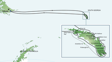 Reiseroute | © Oceanwide Expeditions Reiseroute | © Oceanwide Expeditions