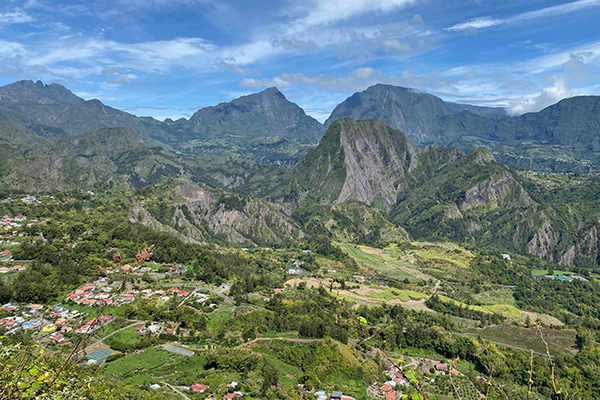 Blick auf Hell-Bourg, La Réunion