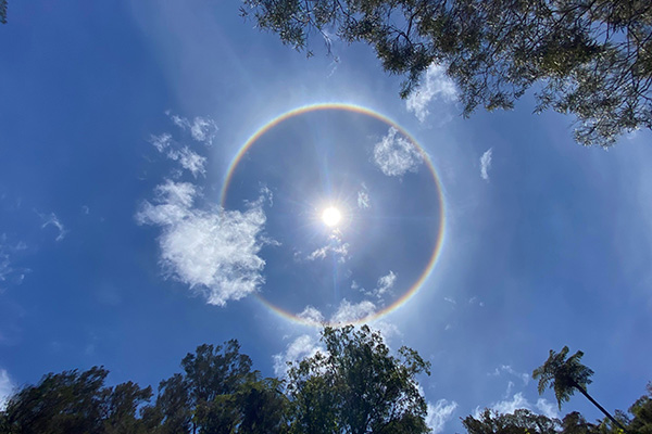 Sonnenschein über La Reunion nahe der Schlucht Trou de Fer