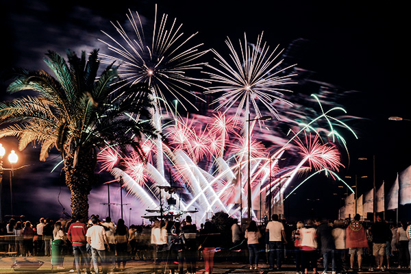 Feuerwerk beim Atlantikfestival auf Madeira