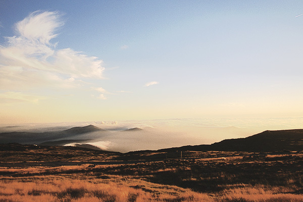 Serra da Estrela mit Nebel, Portugal