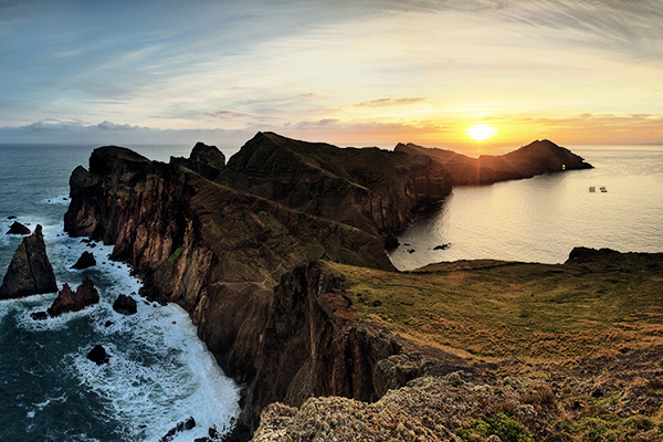 Ponta de São Lourenço, Madeira, Portugal im Sonnenuntergang