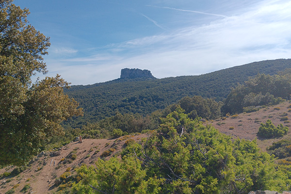 Blick auf den Gipfel Monte Novo San Giovanni, Sardinien